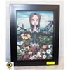 Image 1 : DARK WOOD FRAMED LARGE EYED GIRL