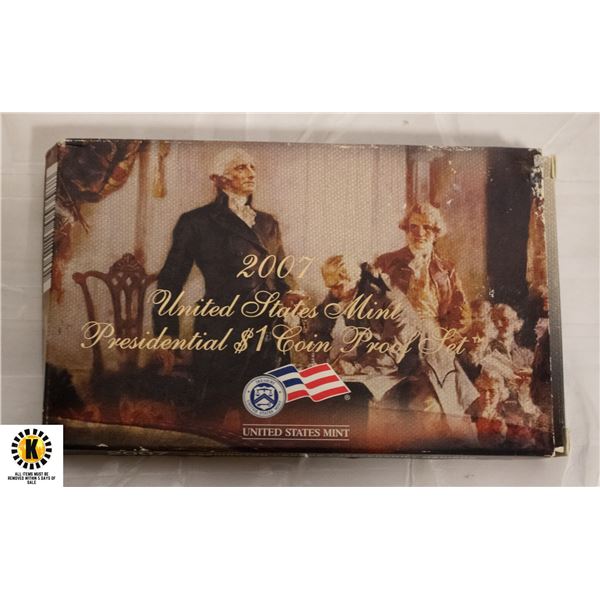 20)US 2007 S PROOF PRESIDENTIAL ONE DOLLAR