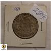 Image 1 : 284)1963 CANADIAN SILVER HALF DOLLAR