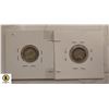 Image 2 : 298) TWO CANADIAN SILVER 5 CENT COINS