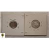 Image 2 : 303) 300) TWO CANADIAN SILVER 5 CENT COINS