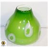 Image 1 : 9 INCH TAQLL HEAVY GREEN ART GLASS VASE