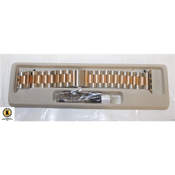 NEW MENS SILVER COLOUR+GOLD COLOUR WATCH BAND KIT
