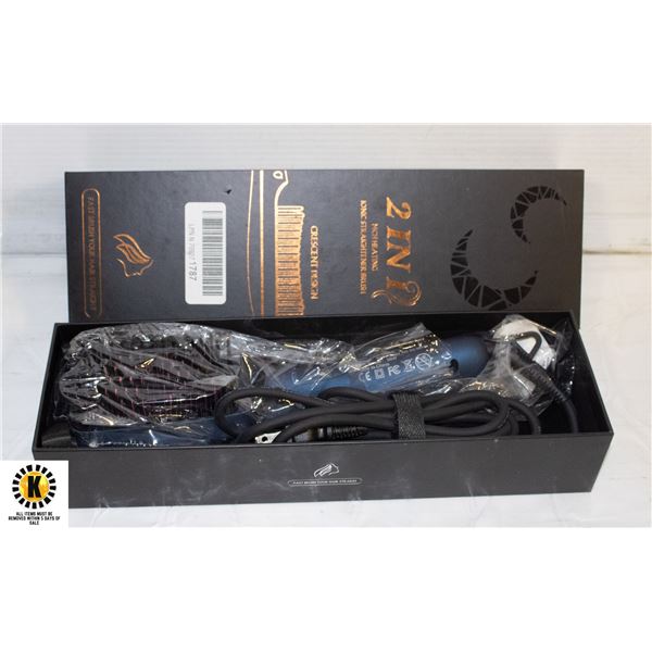 NEW 2 IN 1 HEATED STRAIGHTENING BRUSH