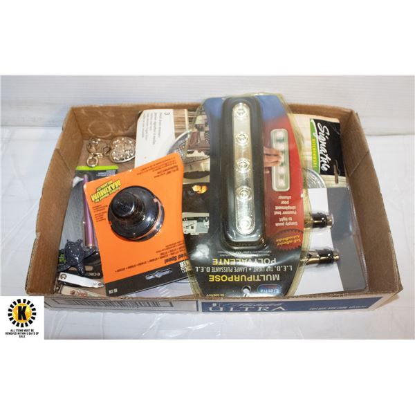 FLAT OF MISC HOUSEHOLD ITEMS