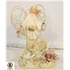 Image 1 : VINTAGE ANGEL CANDLE HOLDER FIGURE 8 INCHES TALL