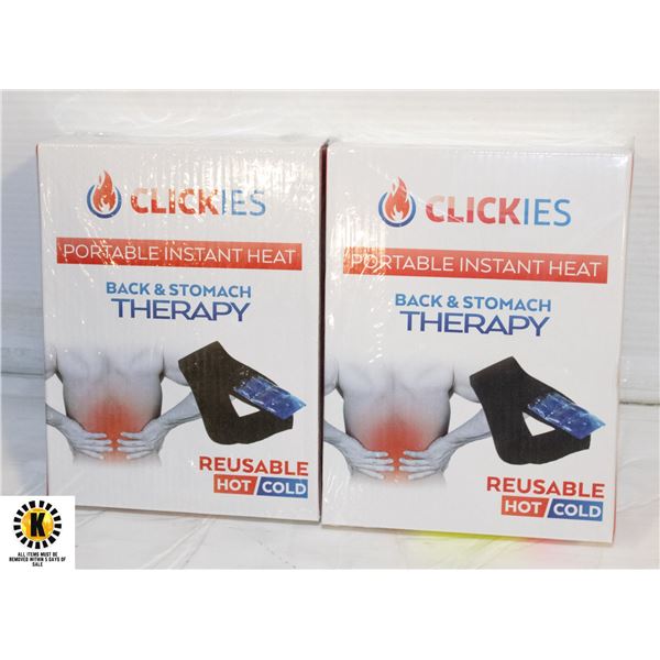 PAIR OF CLICKIES REUSABLE BACK AND STOMACH HEAT