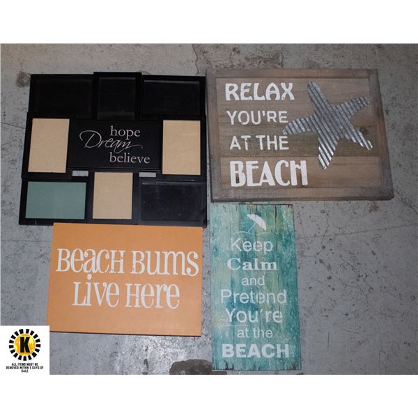 BOX OF BEACH LIFE WALL ART AND FRAMES