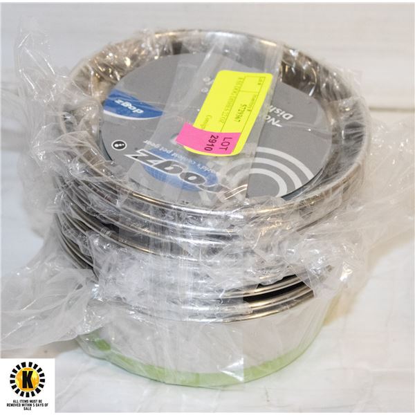 8 SS DOG DISHES 22 OZ