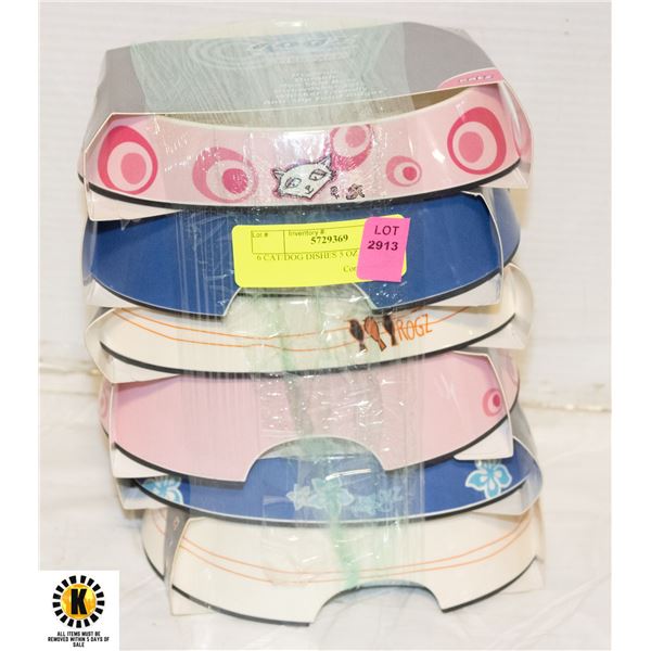 6 CAT/DOG DISHES 5 OZ