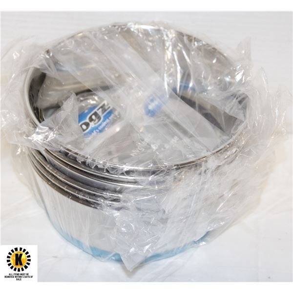 6 SS DOG DISHES 35 OZ