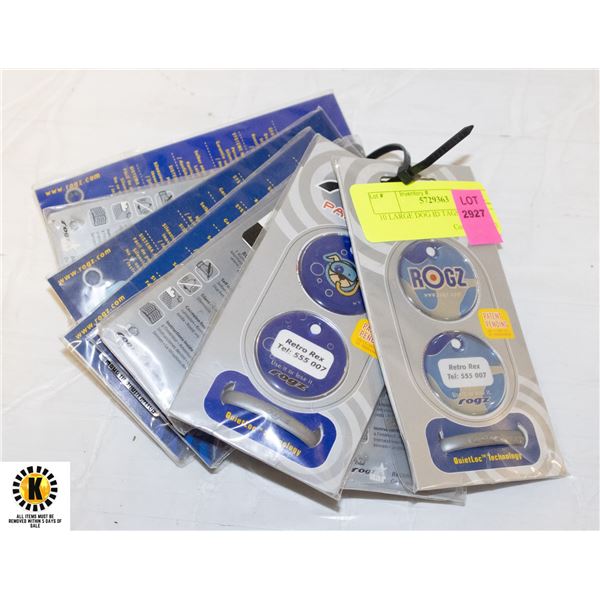 10 LARGE DOG ID TAGS