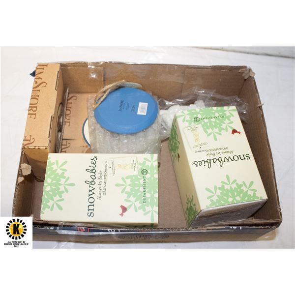 2 SNOWBABIES & 2 JIM SHORE ORNAMENTS