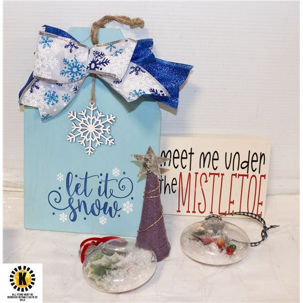 HANDMADE ORNAMENTS & SIGNS