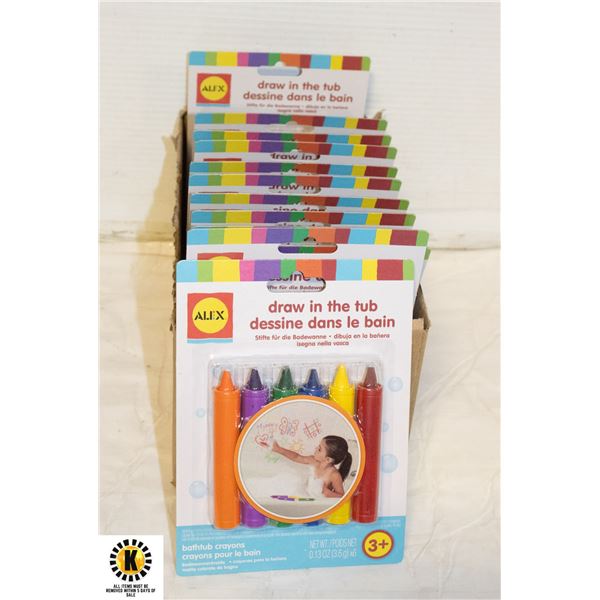 BOX OF 12 BATH CRAYONS