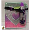 Image 1 : JUSTICE - BINDER & WATER BOTTLE WITH HOLDER (NEW)