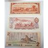 Image 2 : 15)  LOT OF 3 CANADIAN $2.00 BANKNOTES, 1954, 1973