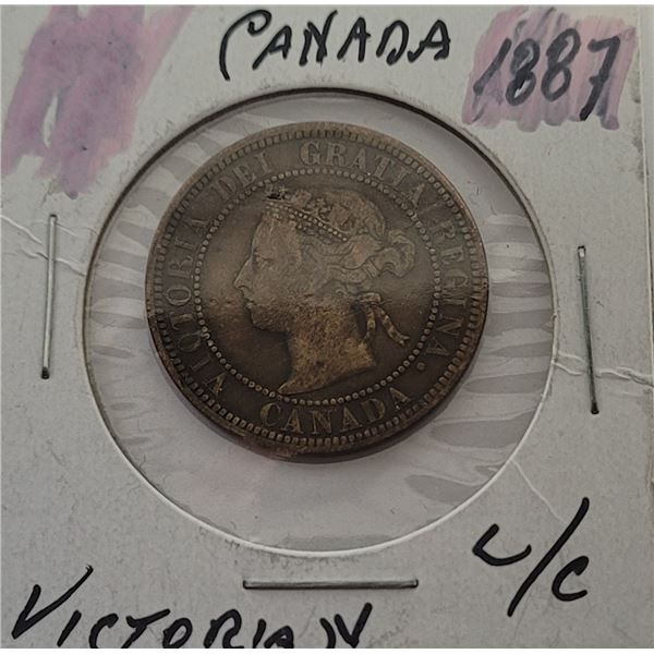 11) CANADIAN 1887 QUEEN VICTORIA LARGE PENNY.