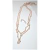 Image 1 : 30)  NATURAL 40" ROSE QUARTZ AND PEARL NECKLACE