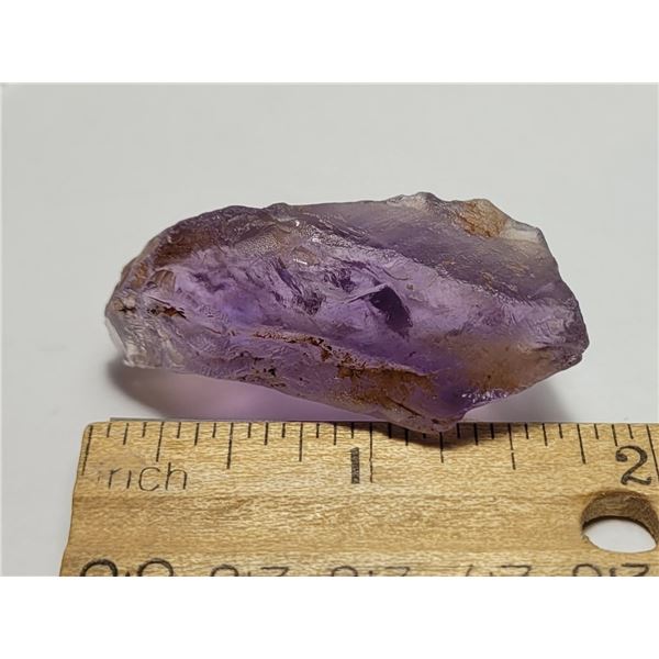 18) NATURAL 49 CT AMETRINE SPECIMEN, 19.8 GRAMS.
