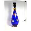 Image 2 : 1)  VINTAGE COBALT BLUE BOHEMIAN GLASS DECANTER,
