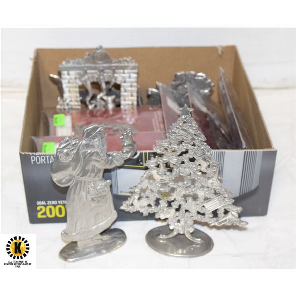 PEWTER CHRISTMAS ORNAMENTS & DECORATIONS