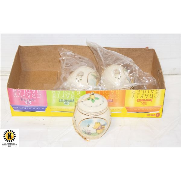 3 WINNIE THE POOH ORNAMENTS