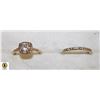 Image 1 : 2PCS RING SET SZ 8