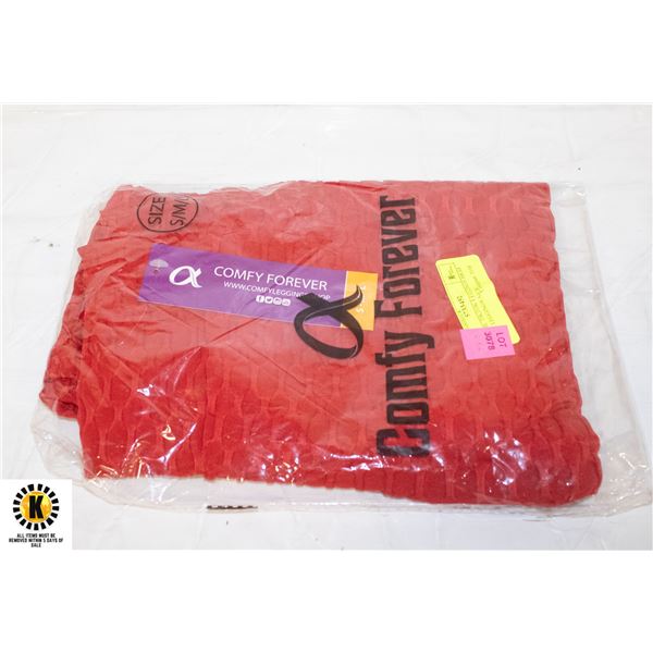 RED SML TIKTOK LEGGINGS HIGH WAIST LEGGINGS NEW