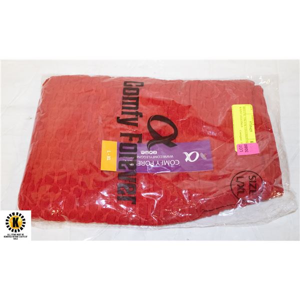 RED LXL TIKTOK LEGGINGS HIGH WAIST LEGGINGS