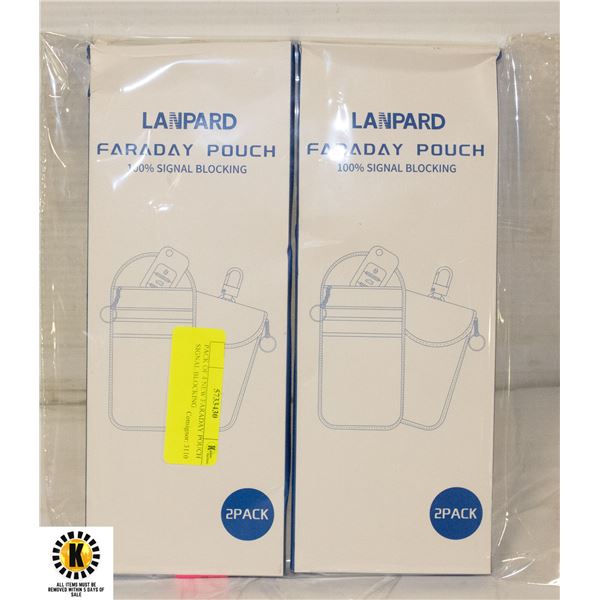 PACK OF 4 NEW FARADAY POUCH SIGNAL BLOCKING