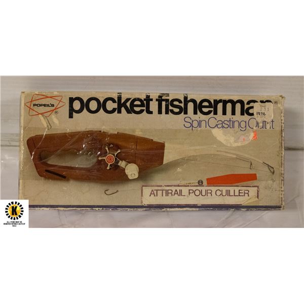 POPEIL?S POCKET FISHERMAN SPIN CASTING OUTFIT