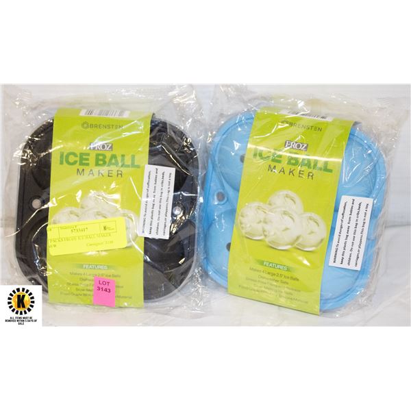 2 PACKS FROZE ICE BALL MAKER NEW