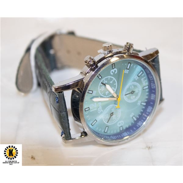 BLUE NEW GENUINE GENEVA MENS WATCH