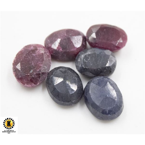 #71-RED RUBY & BLUE SAPPHIRE GEMSTONE 86.80 CT