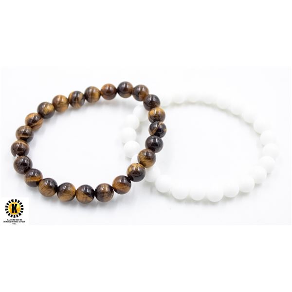 #106-NATURAL TIGER EYE & WHITE TURQUIOSE