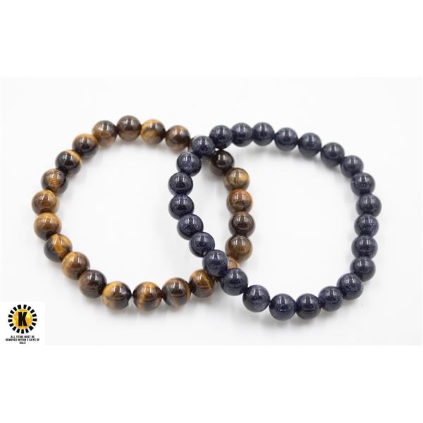 #107-NATURAL TIGER EYE & BLUE SAND STONE