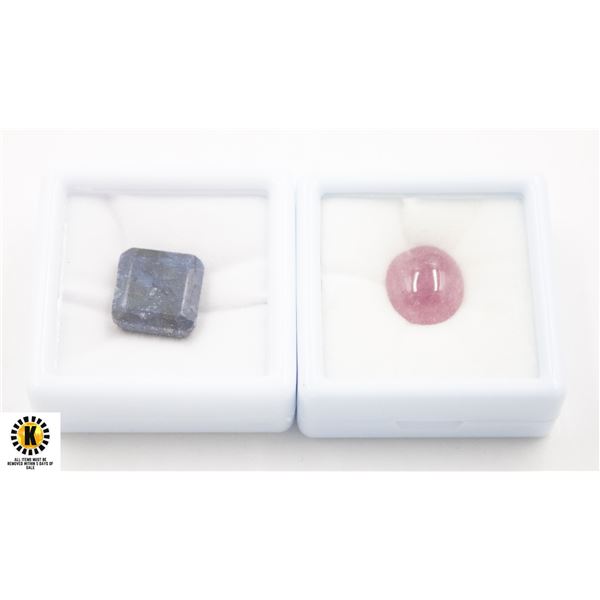 #167-HEATED RUBY 11.68 CT & BLUE SAPPHIRE 20CT