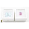Image 1 : #141-HEATED RUBY 2.15 CT & LARIMAR 5.90CT GEMSTONE