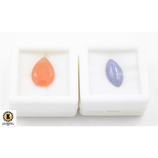 #191-UNHEATED TANZANITE 3.0CT & CAMELIAN 4.32CT