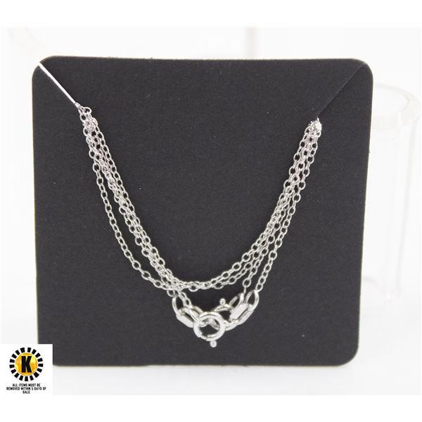 #230-STERLING SILVER 925 NECKLACE 18"/2PCS