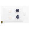 Image 1 : #215-NATURAL AKOYA PEARL STUD EARRINGS /2 PAIRS