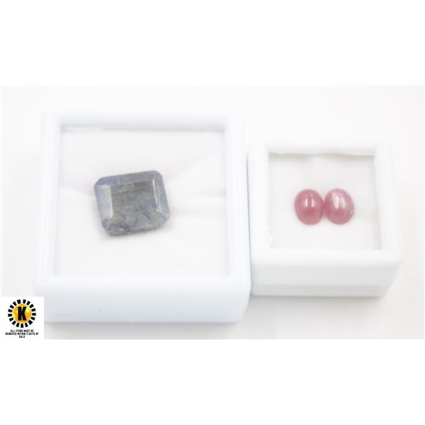 #171-HEATED RUBY 3.95 CT & BLUE SAPPHIRE 14.95 CT
