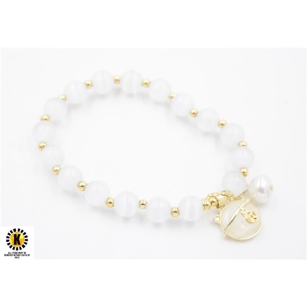 #98-FIRE WHITE OPAL BRACELET (MIXICO OP)