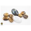 Image 1 : #18-MOONSTONE & TIGER EYE ,LABRADORITE 113.40 CT