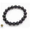 Image 1 : #296-NATURAL BLACK OBSIDAN BEAD BRACELETE