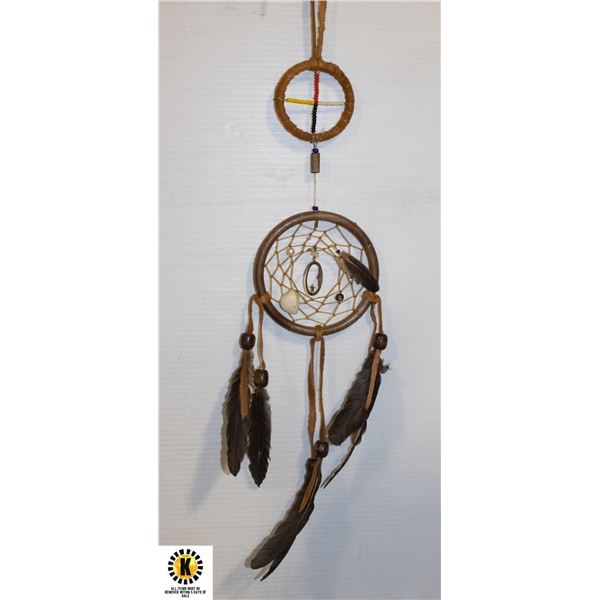 VINTAGE HAND MADE NATIVE DREAM CATCHER, SMALL