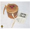 Image 1 : VINTAGE DENE NATIVE BIRCH BARK BASKET, SIGNED