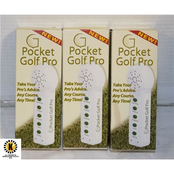 NEW POCKET GOLF RECORDER W/ BATTERIES, SET OF 3