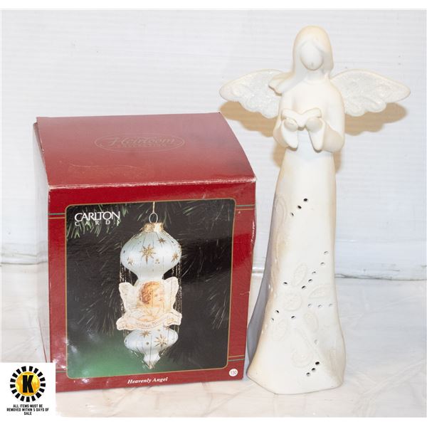 11 IN CERAMIC ANGEL+VINTAGE HEAVENLY